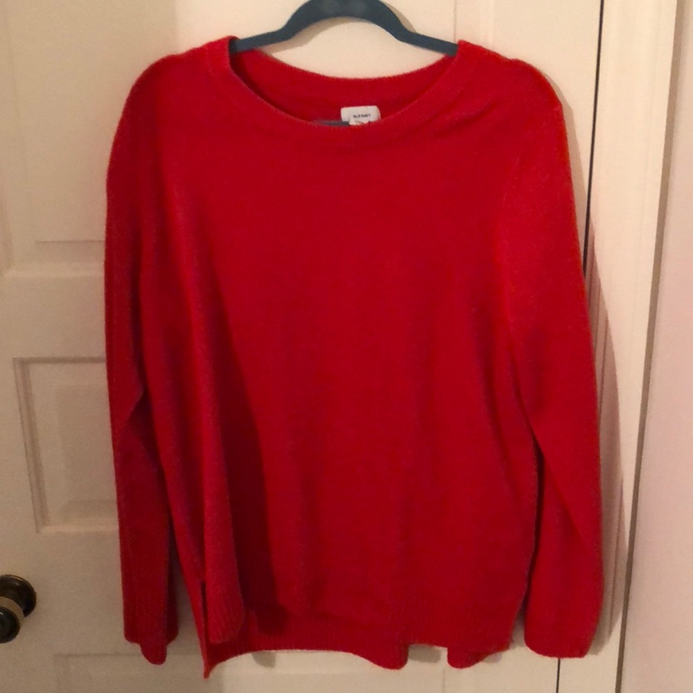 Red long sleeve sweater